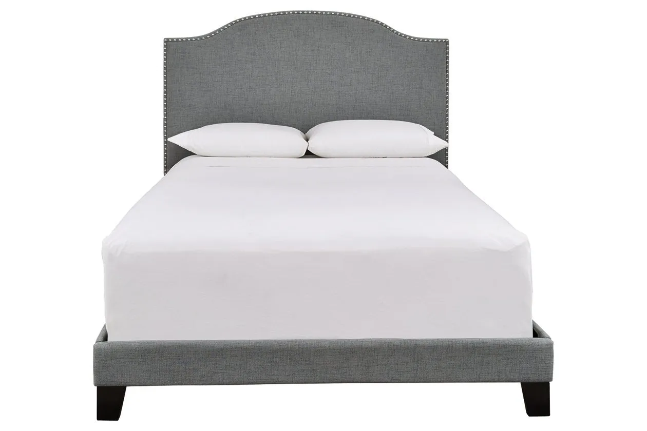 Adelloni Gray King Upholstered Bed