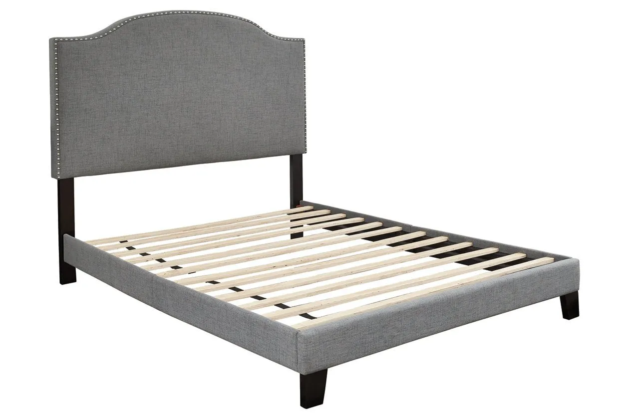 Adelloni Gray King Upholstered Bed