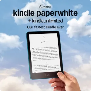 All-new Amazon Kindle Paperwhite (16 GB)  Our fastest Kindle ever, with new 7" glare-free display, and weeks of battery life  Jade   3 Months of Kindle Unlimited (with auto-renewal)