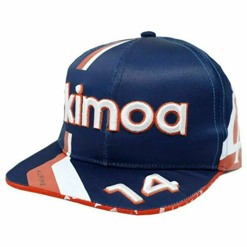 Alpine Racing F1 2021 Team Fernando Alonso Kimoa Dark Blue Hat - Baseball/Flatbrim