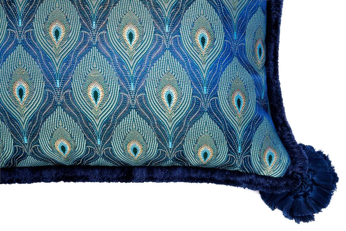 AMADORO PEACOCK NAVY CUSHION
