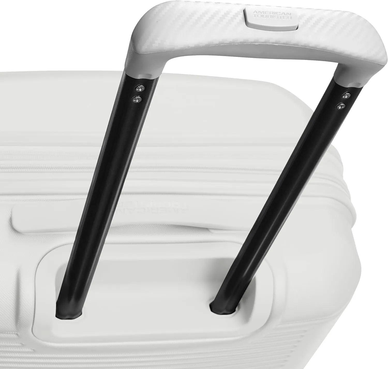 American Tourister Stratum 2.0 Expandable Hardside Luggage with Spinner Wheels, Checked-Large, White