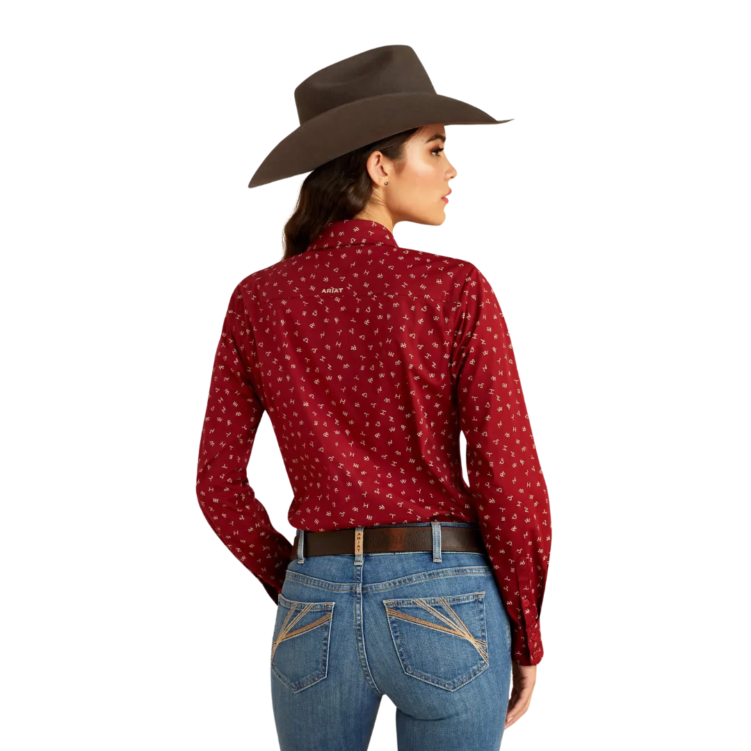 Ariat Women's Kirby Stretch Cattle Brand Shirt