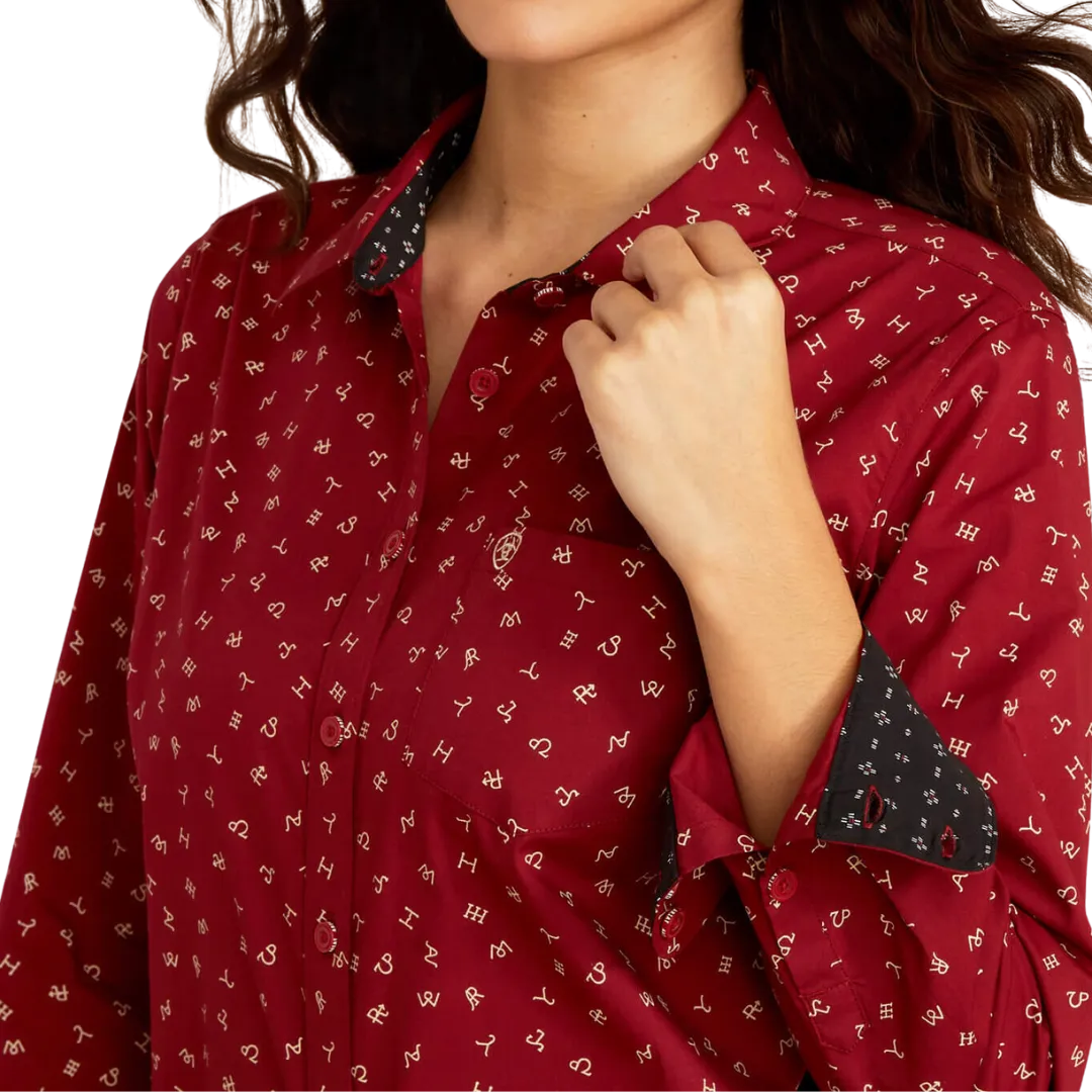Ariat Women's Kirby Stretch Cattle Brand Shirt