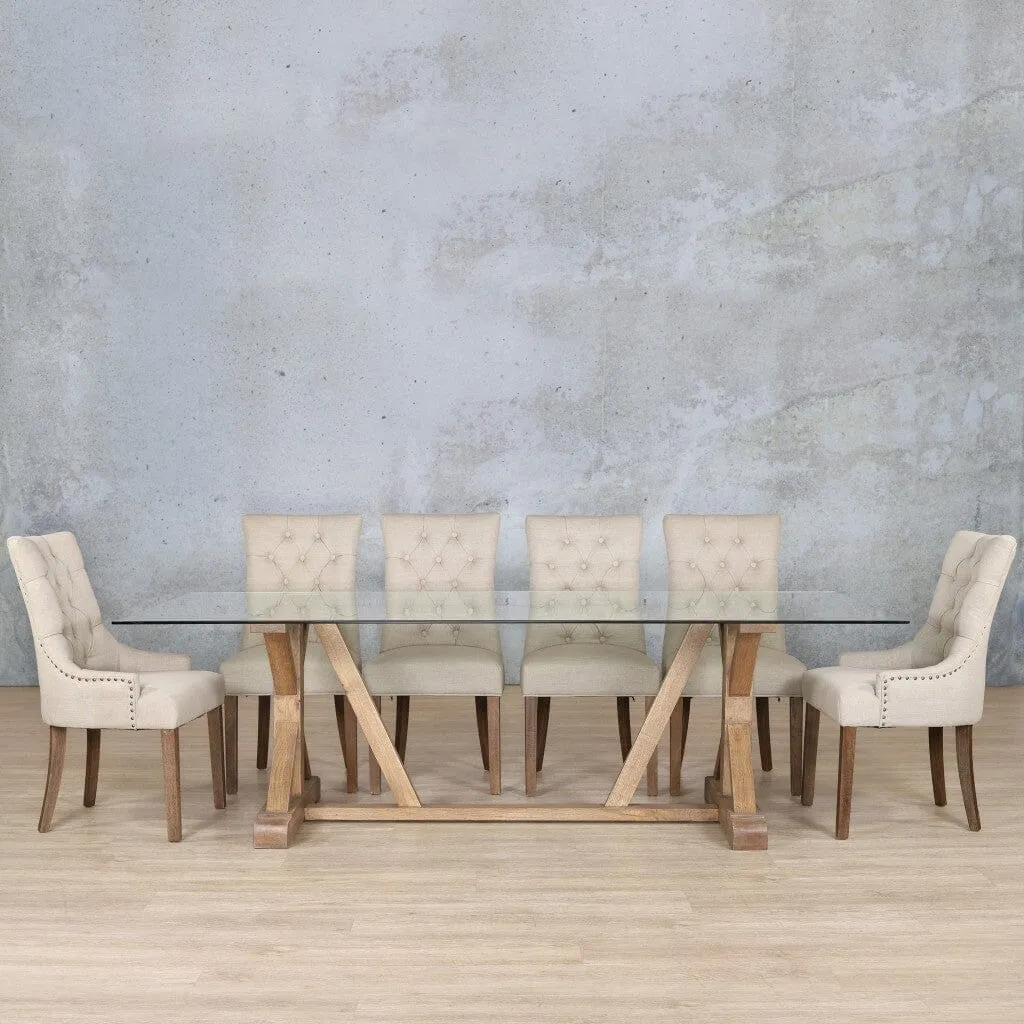 Berkeley Glass Top & Duchess 10 Seater Dining Set