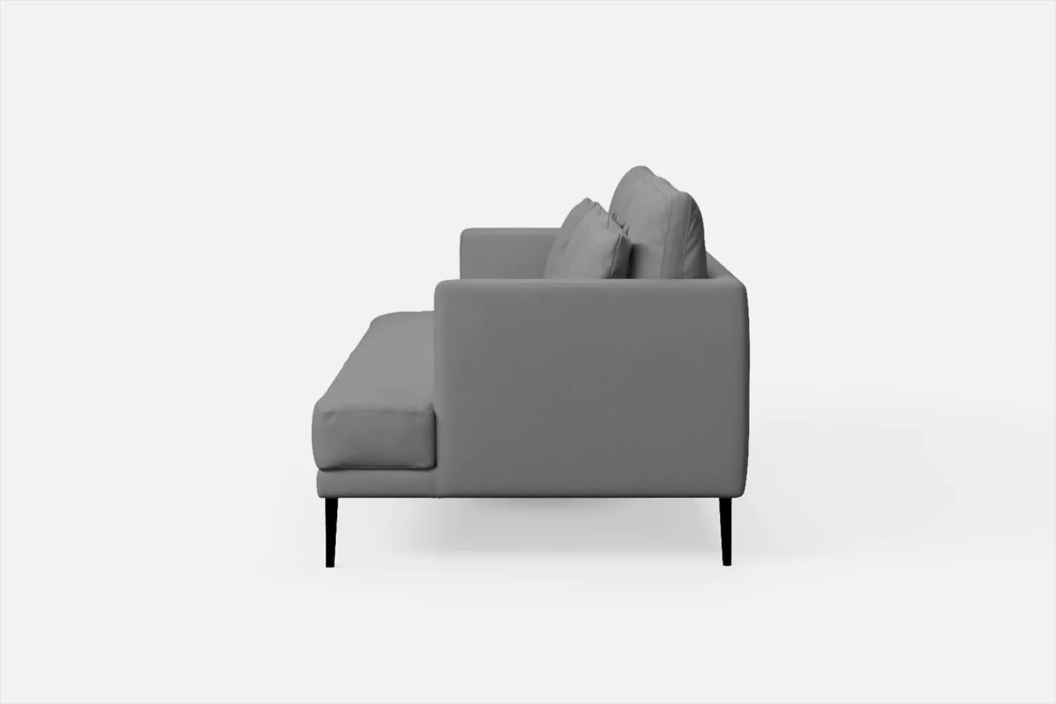 Bisceglie 3 Seater Sofa Grey Leather