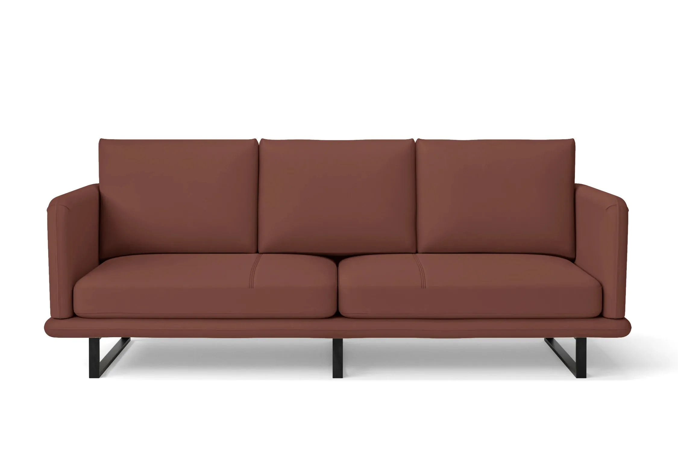 Calabria 3 Seater Sofa Mauve Leather