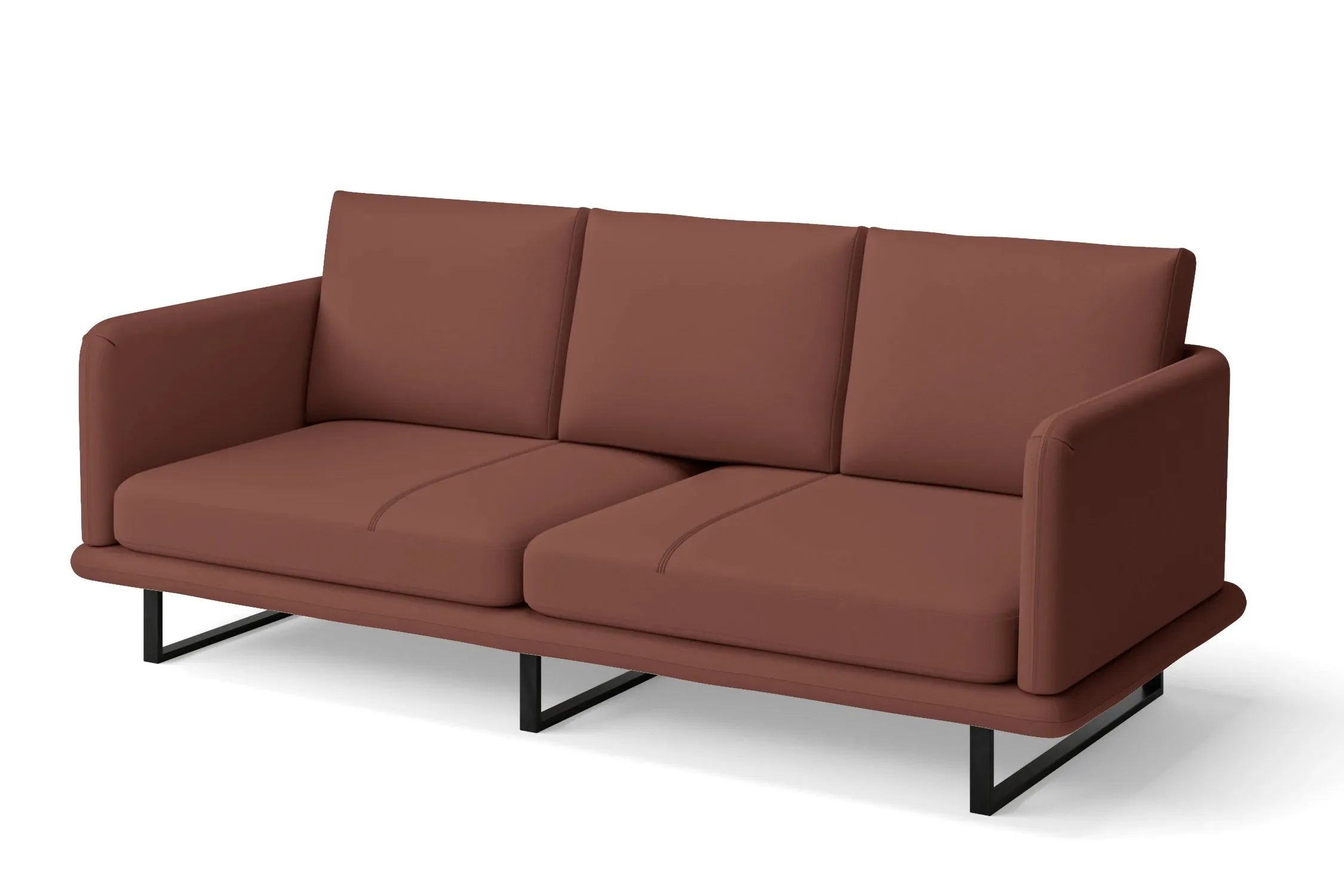 Calabria 3 Seater Sofa Mauve Leather