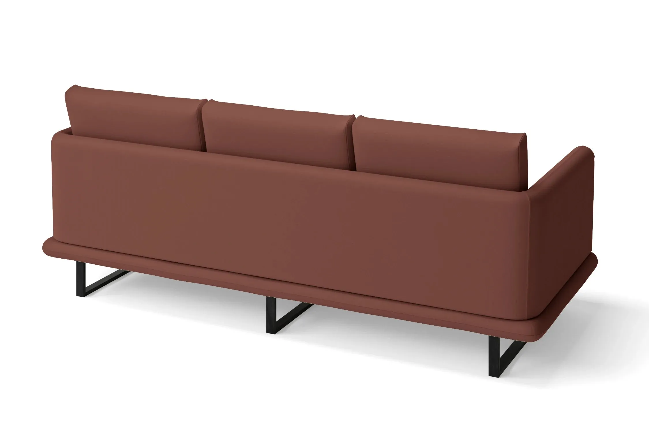 Calabria 3 Seater Sofa Mauve Leather