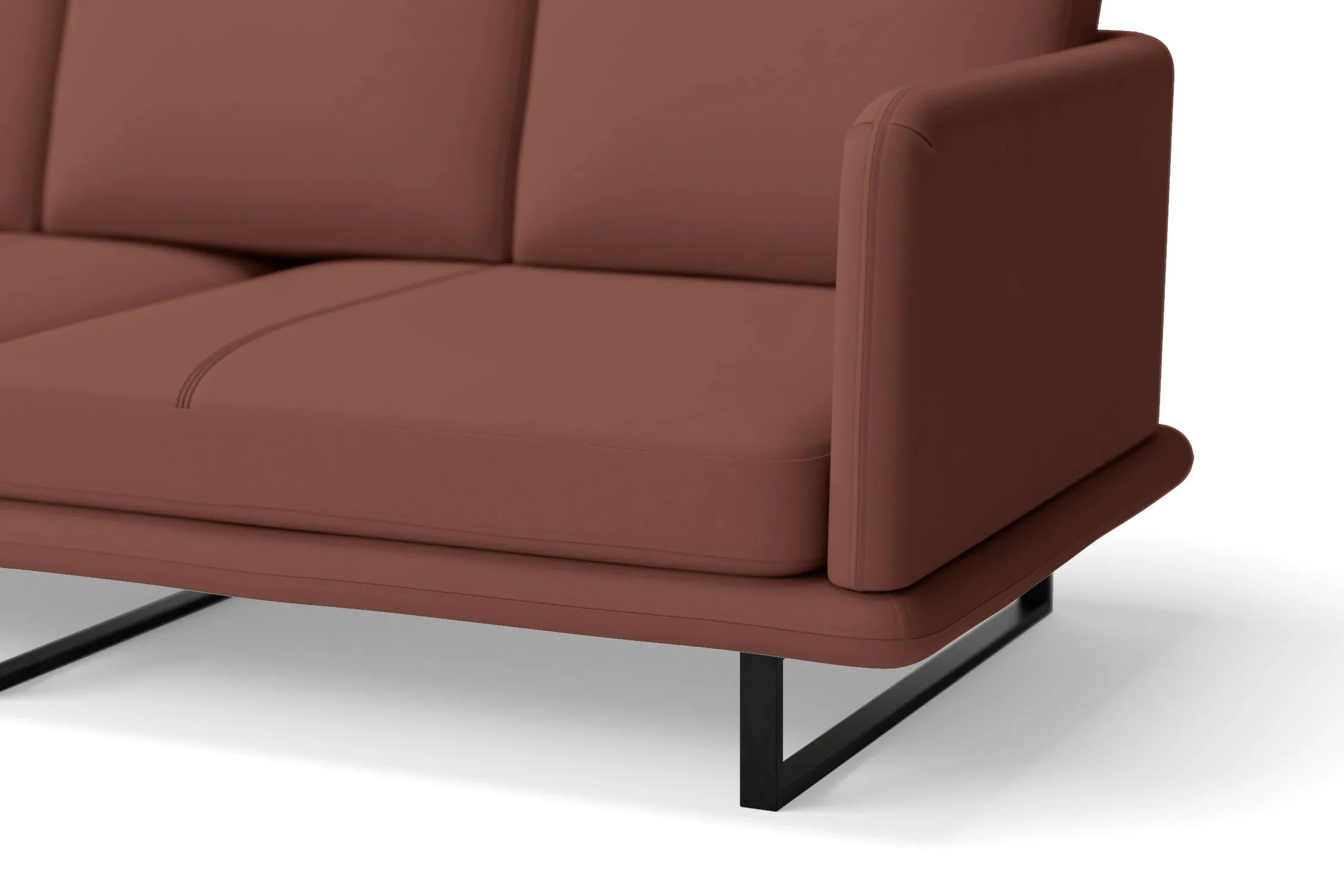 Calabria 3 Seater Sofa Mauve Leather