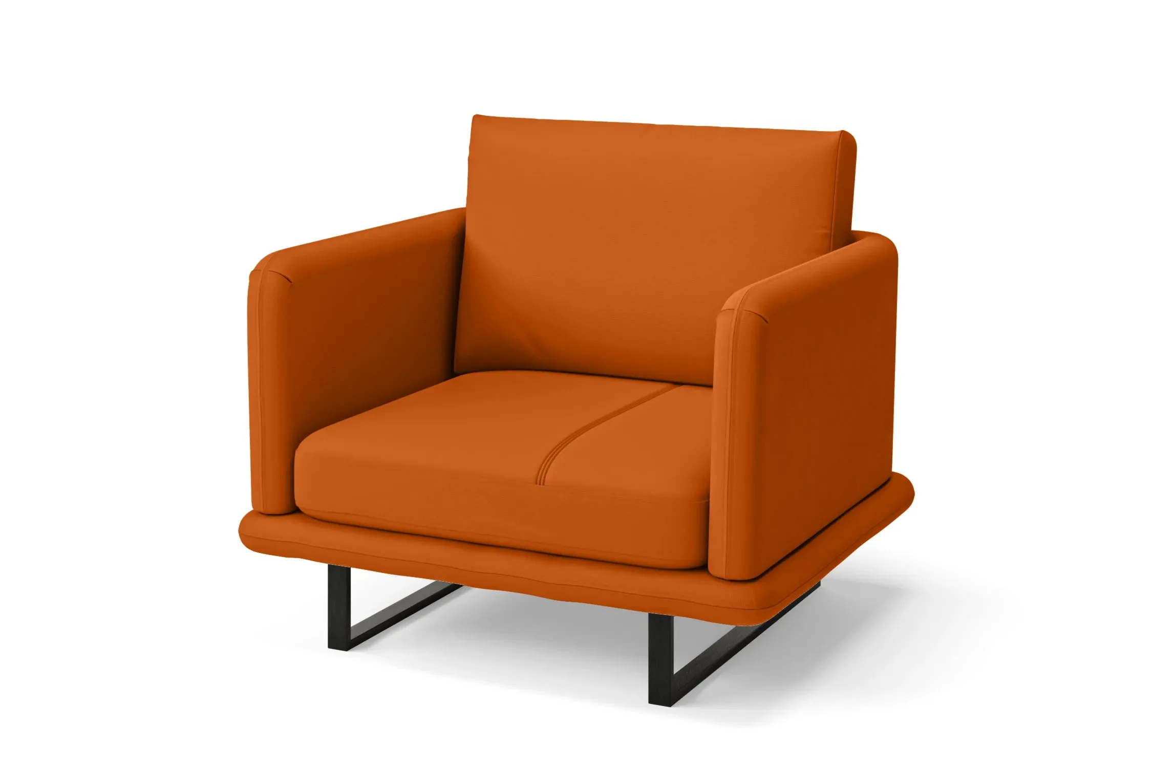 Calabria Armchair Orange Leather