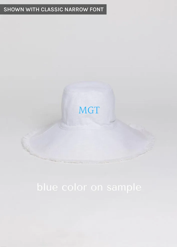 Canvas Packable Sun Hat- White