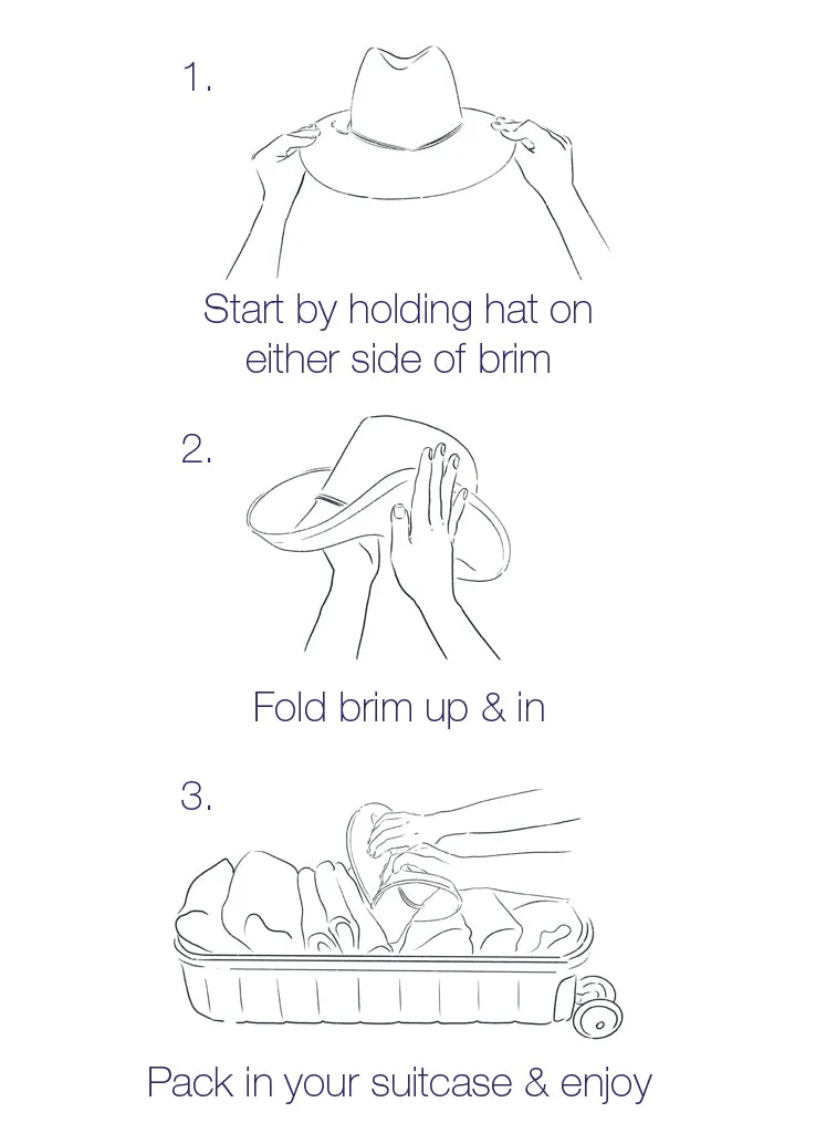 Canvas Packable Sun Hat- White