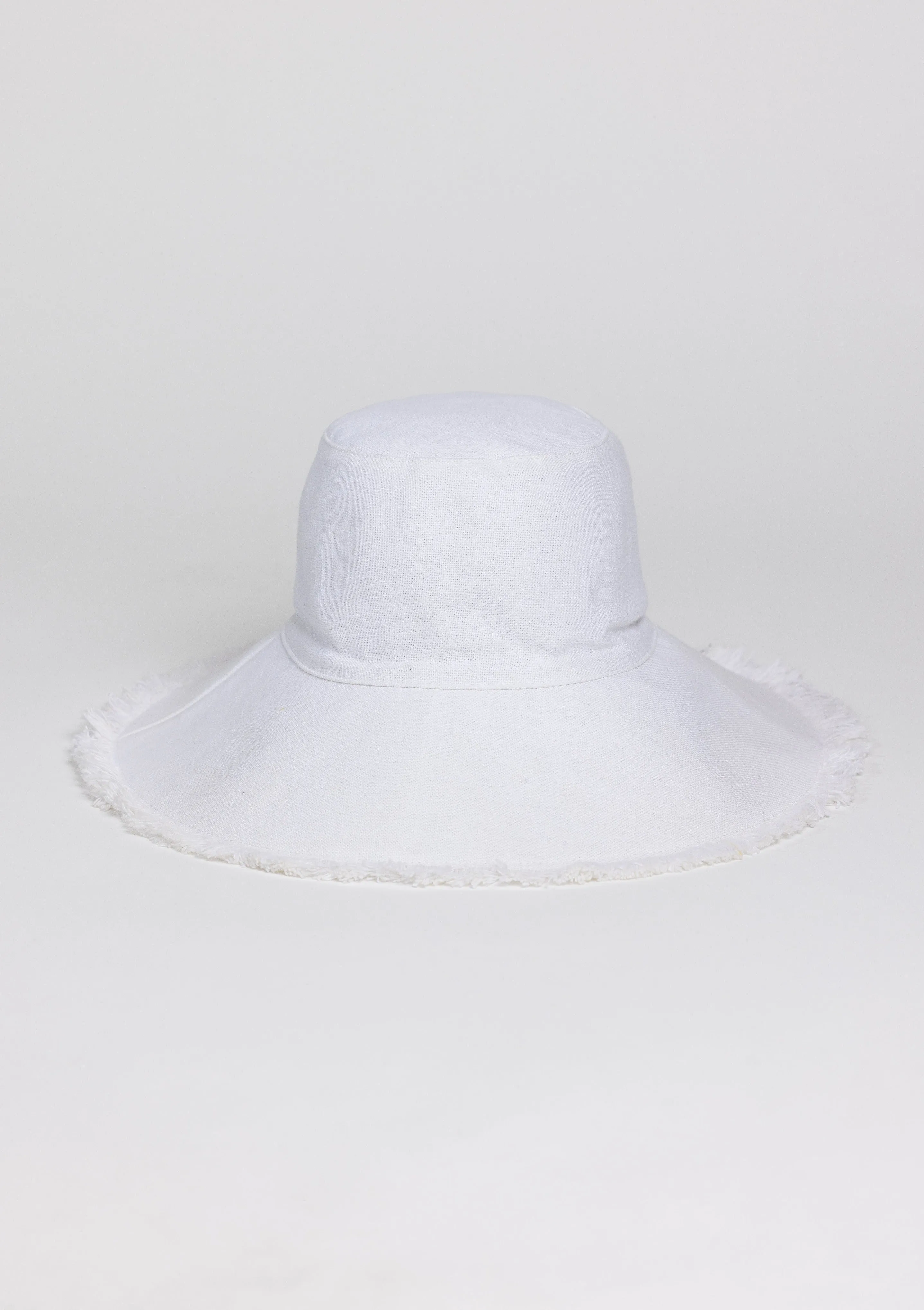 Canvas Packable Sun Hat- White