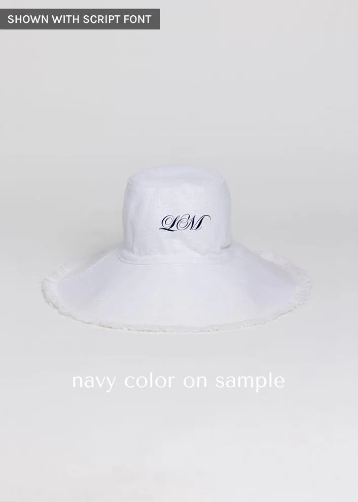 Canvas Packable Sun Hat- White