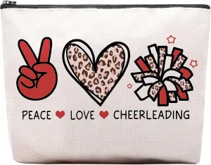 Cheer leading Gifts for Women, Makeup Cosmetic Bag Gifts for Cheer-leading Women Friends, Birthday Gifts for Cheerleader travel Makeup Pouch