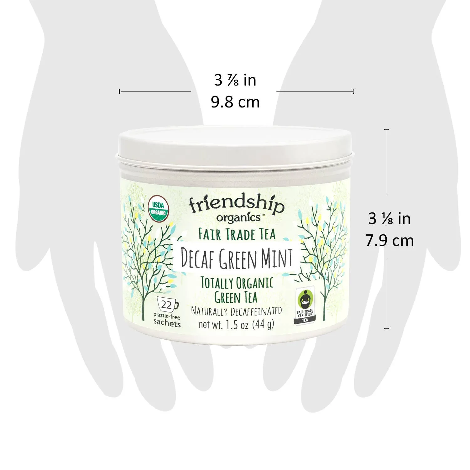 Decaf Green Mint Tea, Organic and Fair Trade Certified