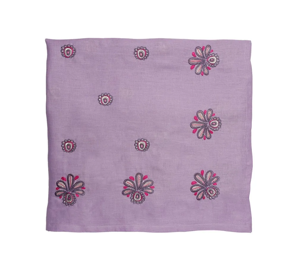 Flores Tablecloth in Lilac & Pink