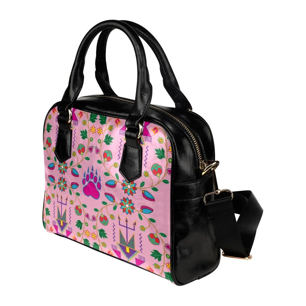 Geometric Floral Fall-Sunset Shoulder Handbag
