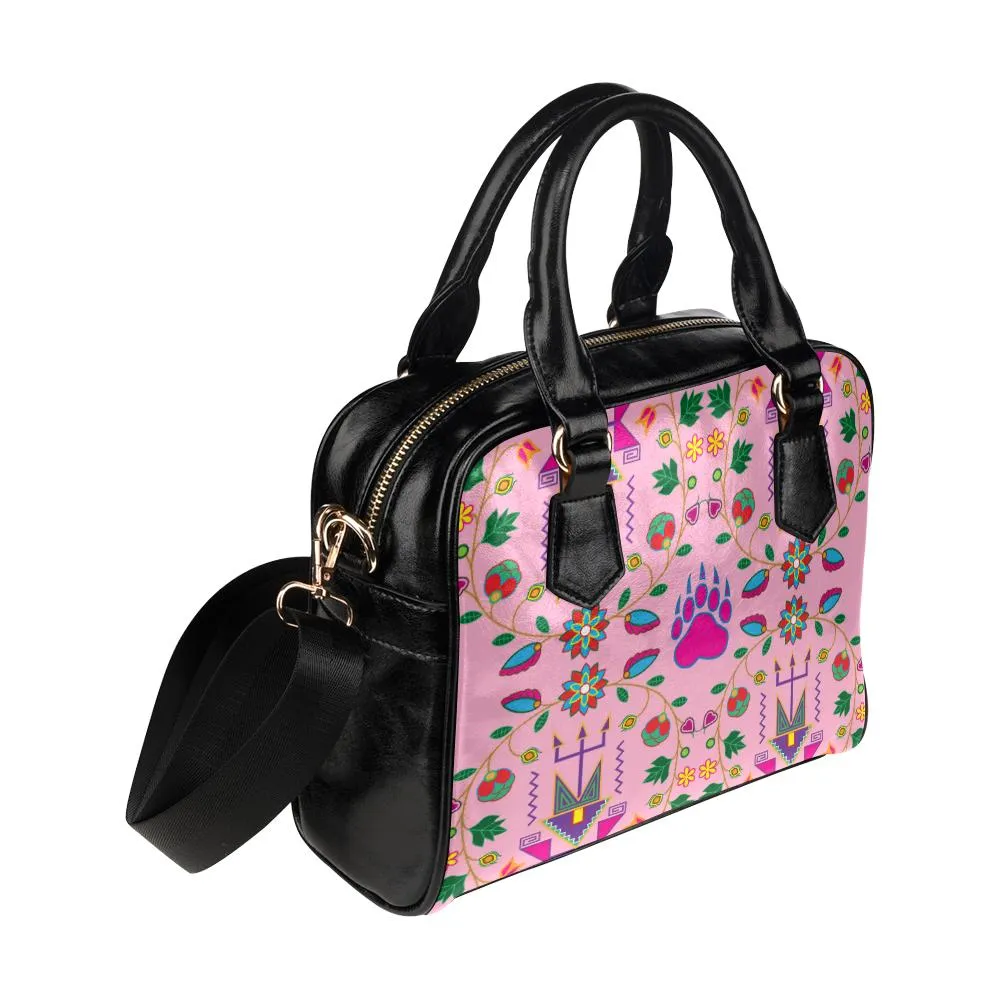 Geometric Floral Fall-Sunset Shoulder Handbag