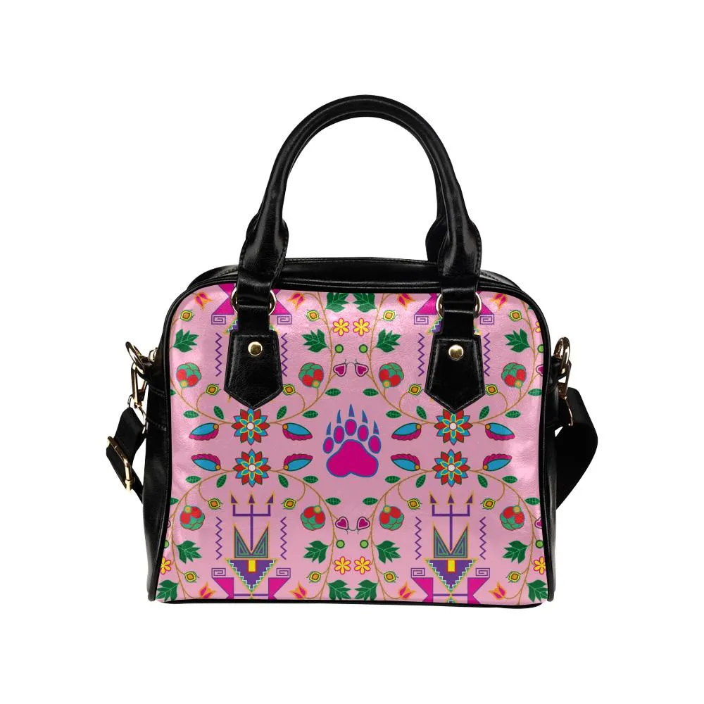 Geometric Floral Fall-Sunset Shoulder Handbag