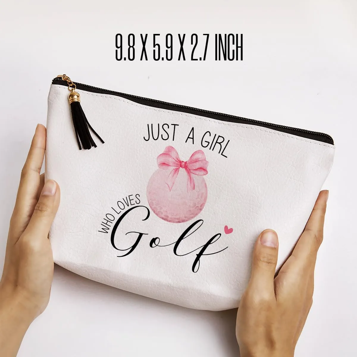 Golf Gifts Makeup Bag Golf Team Gifts for Golf Lover, Funny Golf Accessories Gifts for Women Friends Sisters Besties Daughter Waterproof PU Leather Makeup Bag