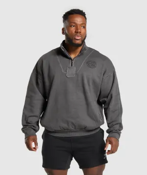 Gymshark Premium Legacy 1/4 Zip - Black