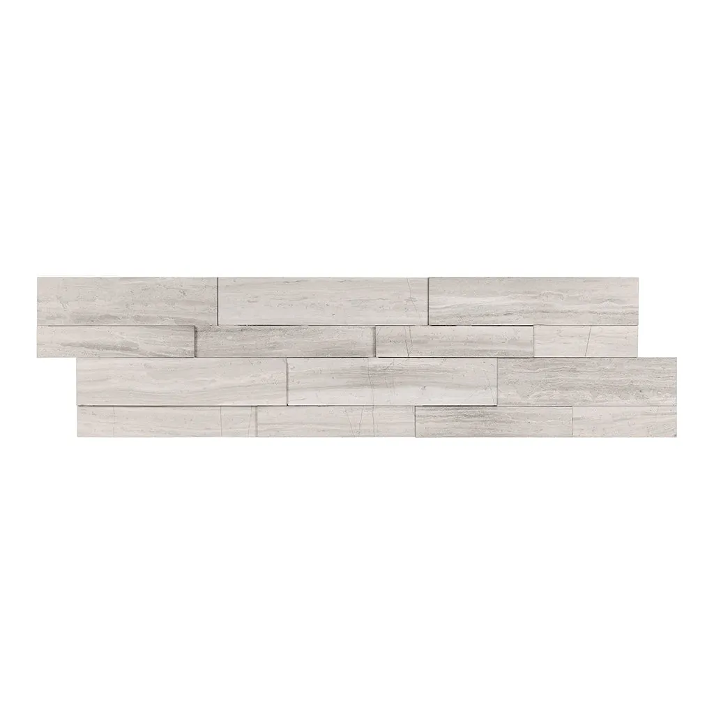 Haisa Light Blue Honed, 6" x 24" Ledger Panel - Stacked Natural Stone