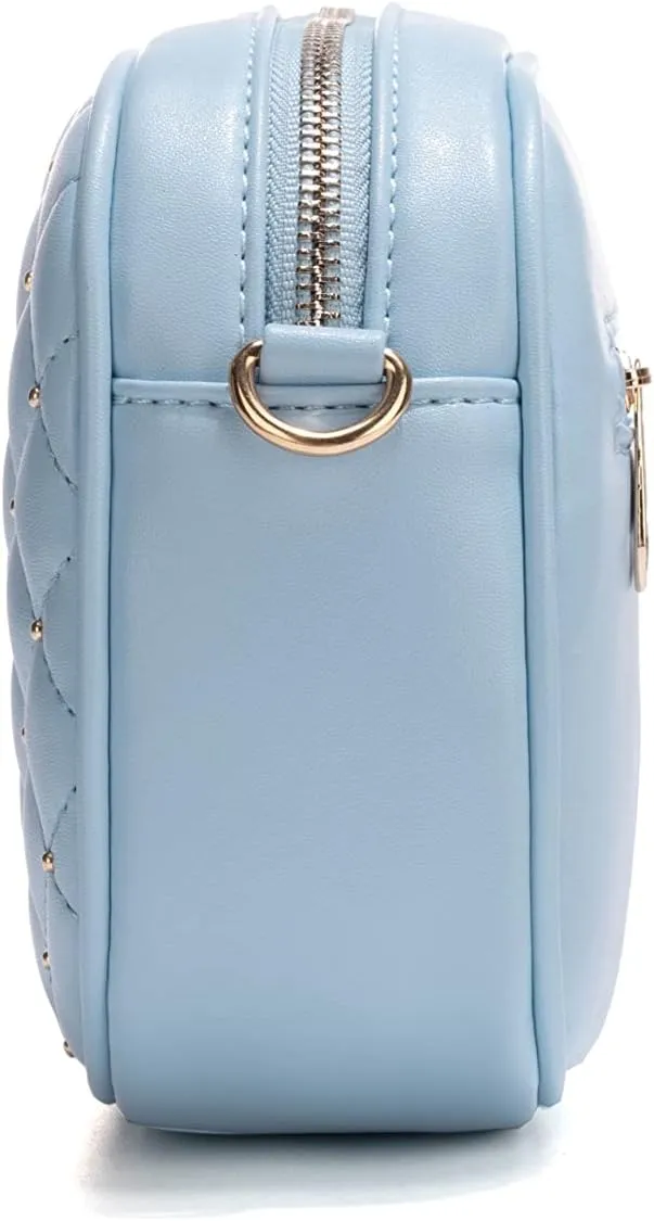 Hanbella Cross body Clutch Purses for Women & Teens - Cute Small Quilted Leather Shoulder Bag with Gold Chain for Girls