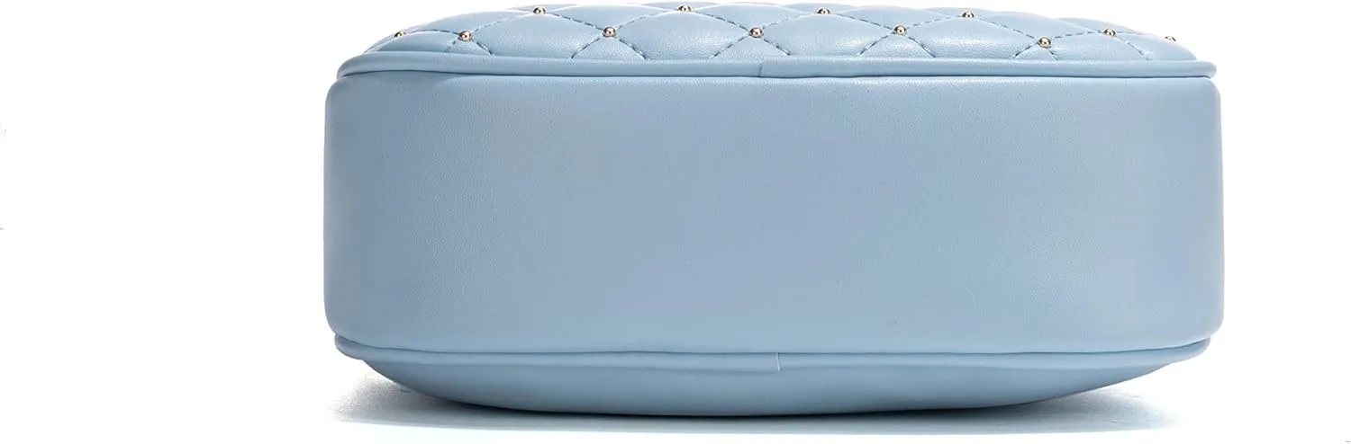 Hanbella Cross body Clutch Purses for Women & Teens - Cute Small Quilted Leather Shoulder Bag with Gold Chain for Girls
