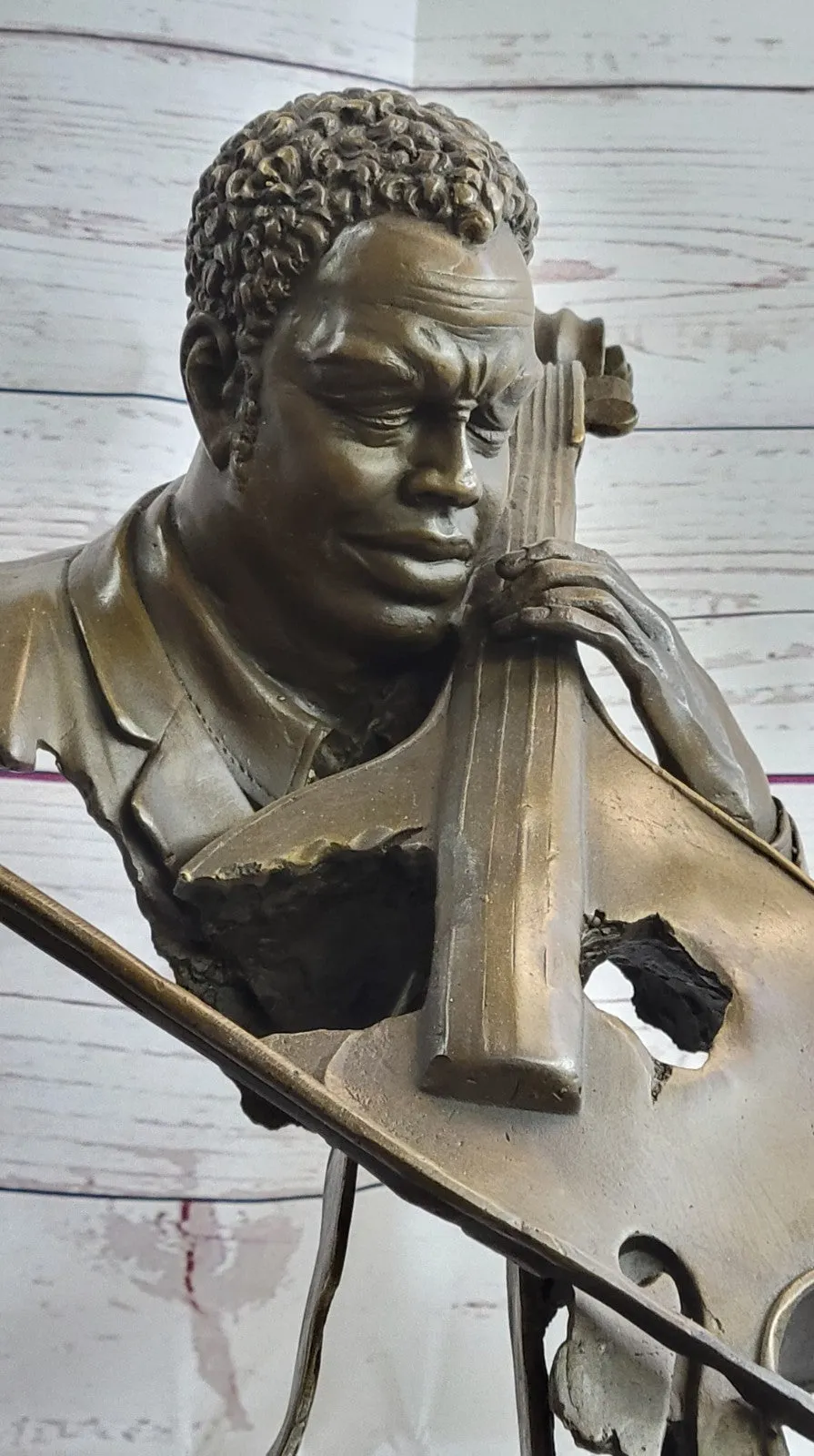 Hot Cast Collectible Cello Player Music Trophy Original Bronze by Williams Sale