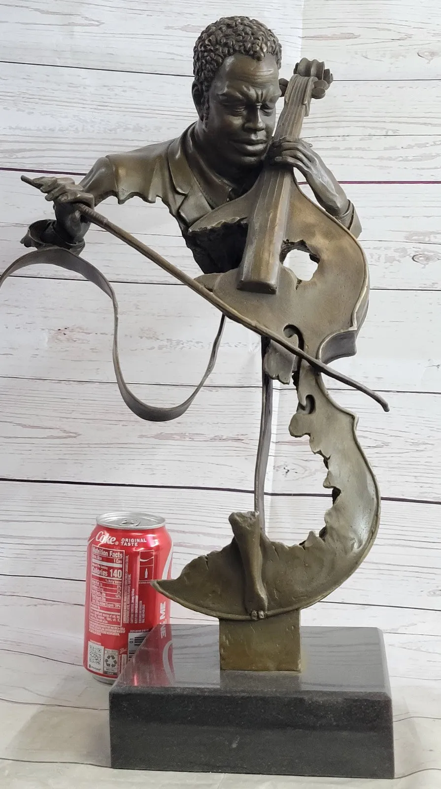 Hot Cast Collectible Cello Player Music Trophy Original Bronze by Williams Sale
