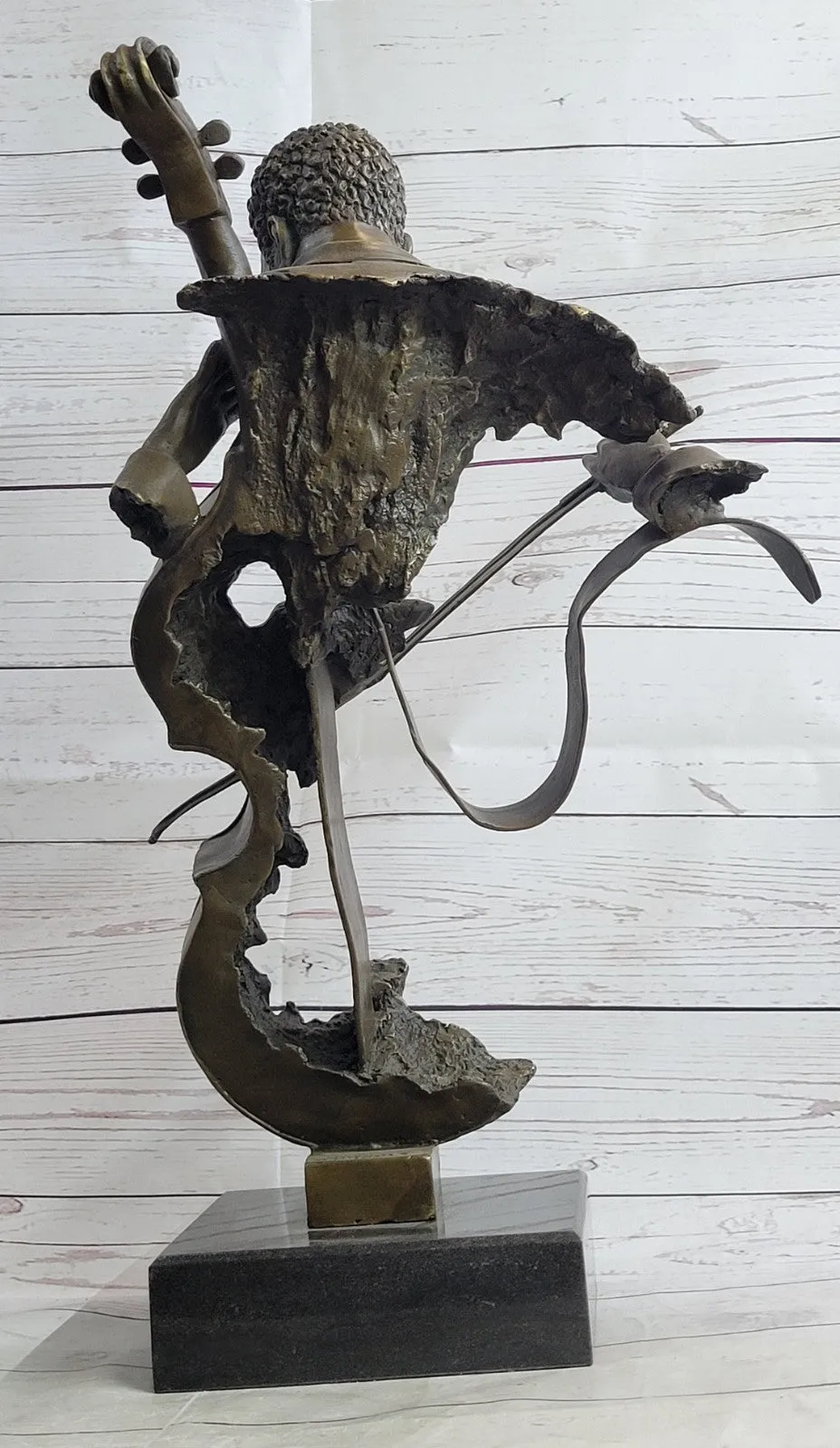 Hot Cast Collectible Cello Player Music Trophy Original Bronze by Williams Sale