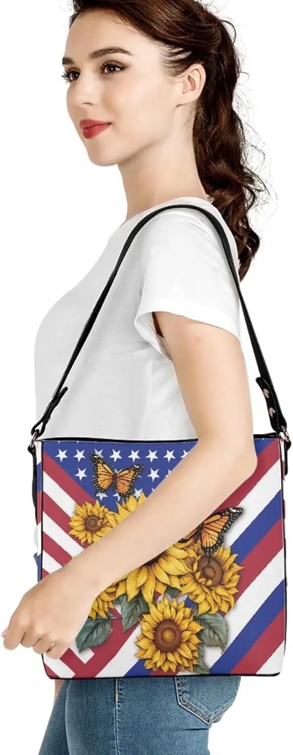 HUGS IDEA Women Bucket Bags Leather Purse Handbag Shoulder Bag for Ladies Purse Crossbody Wallet Bag