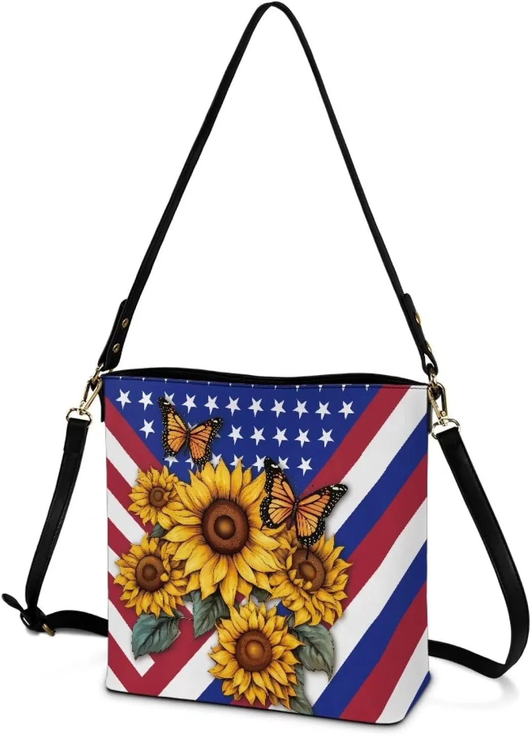 HUGS IDEA Women Bucket Bags Leather Purse Handbag Shoulder Bag for Ladies Purse Crossbody Wallet Bag