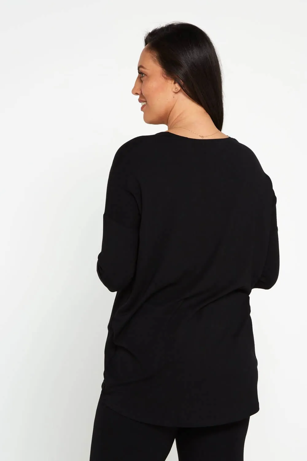 Irena Bamboo Top - Black