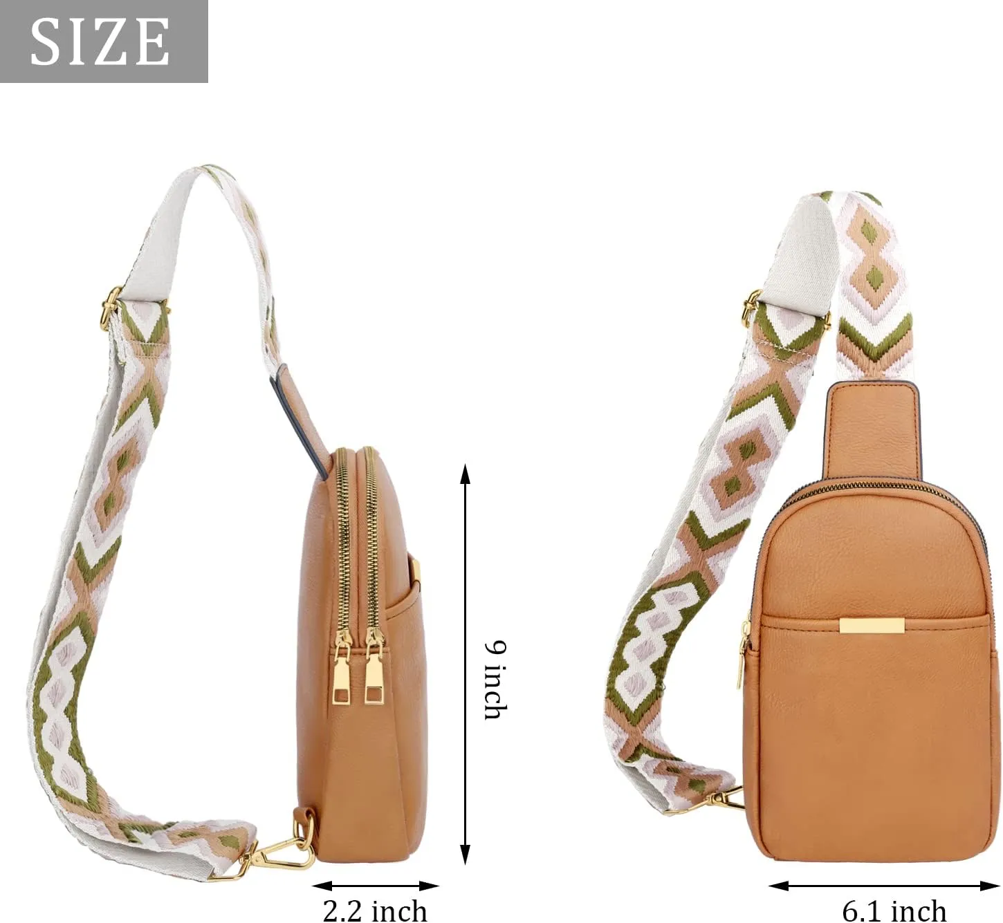 KKXIU Small Sling Bag for Women Crossbody Trendy Fanny Packs Vegan Leather Mini Cell Phone Teenage Purse
