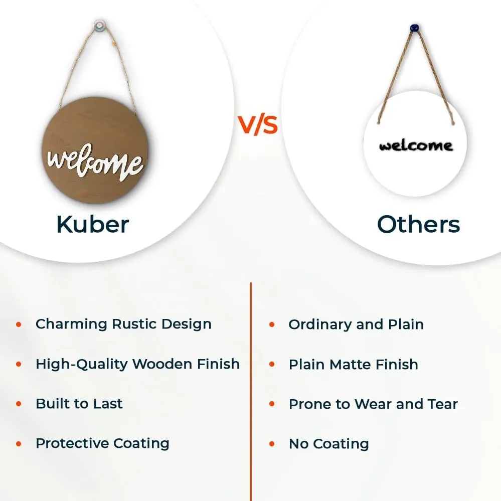 Kuber Industries Door Decor Panel|Wall Hanging Wooden Frame Board-Pack of 2 (Brown)