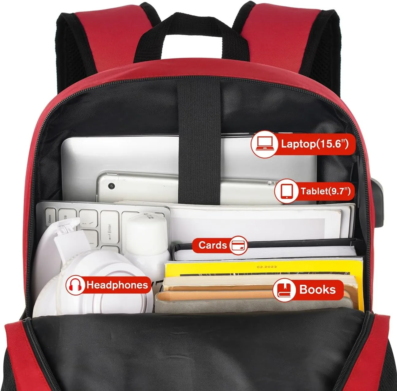 Laptop Backpack,School Backpack Bookbag for Women and Teen Girls Backpack with USB Port for College Students Work