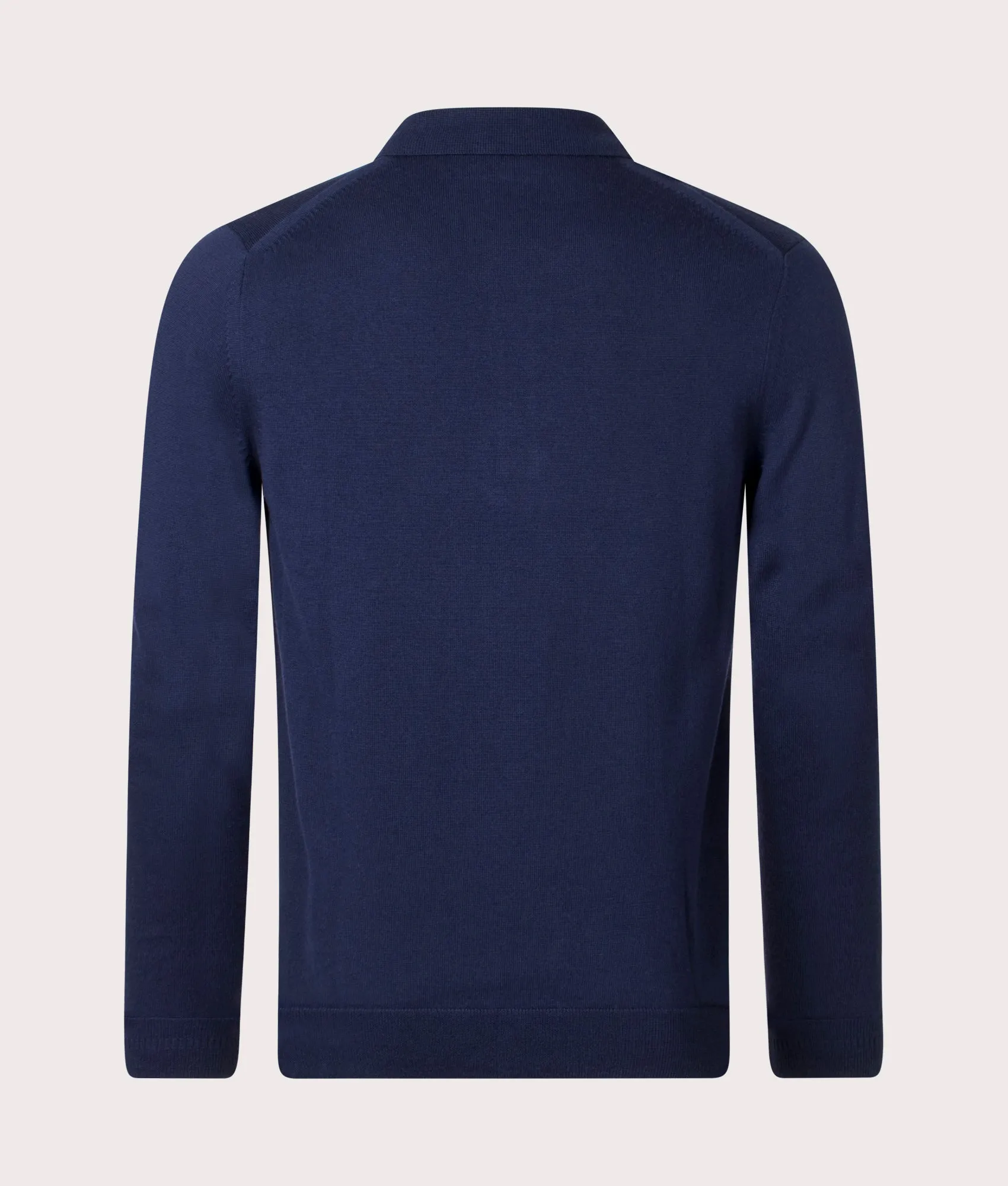 Long Sleeve Knitted Polo Shirt