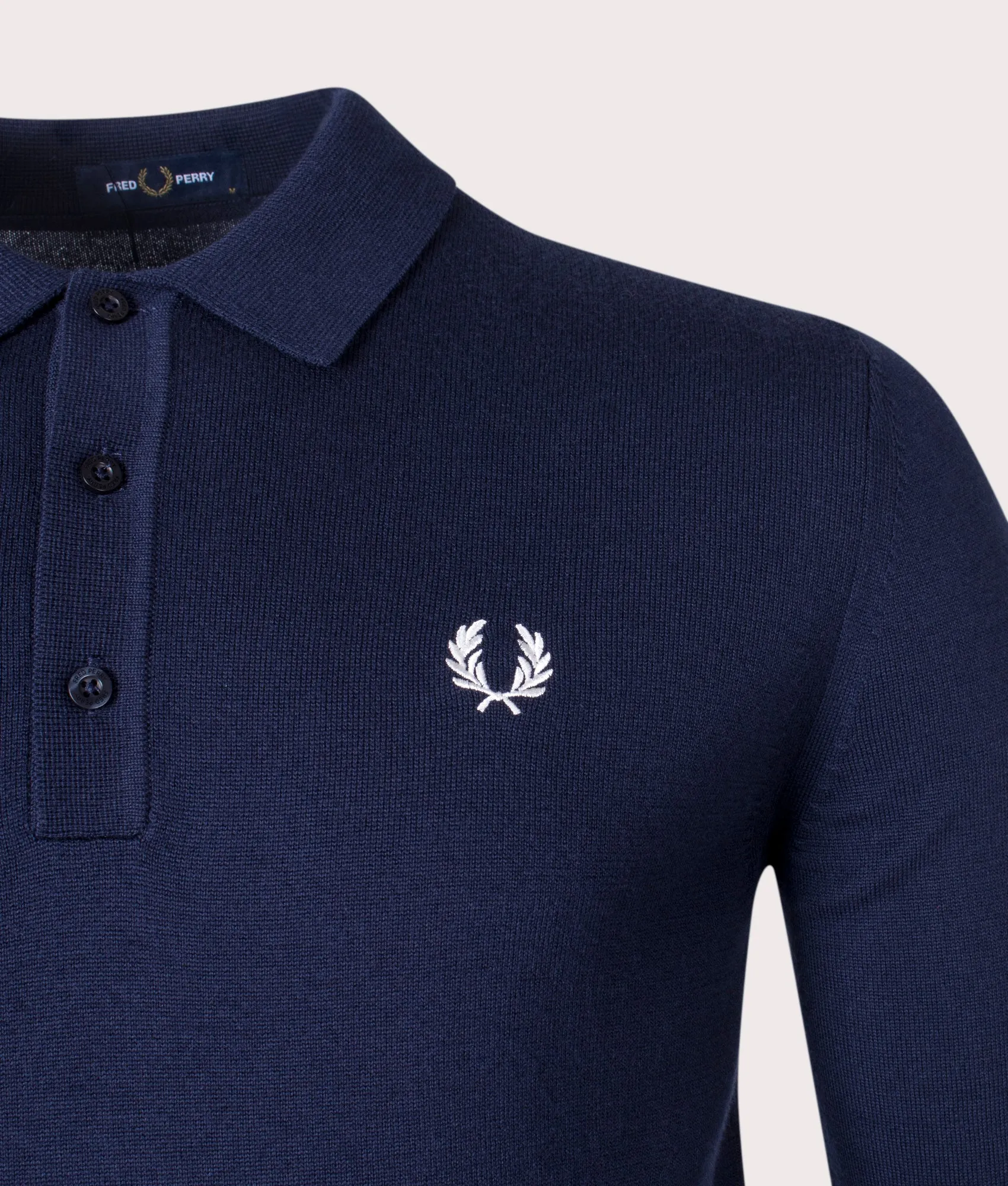 Long Sleeve Knitted Polo Shirt