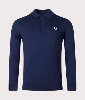 Long Sleeve Knitted Polo Shirt