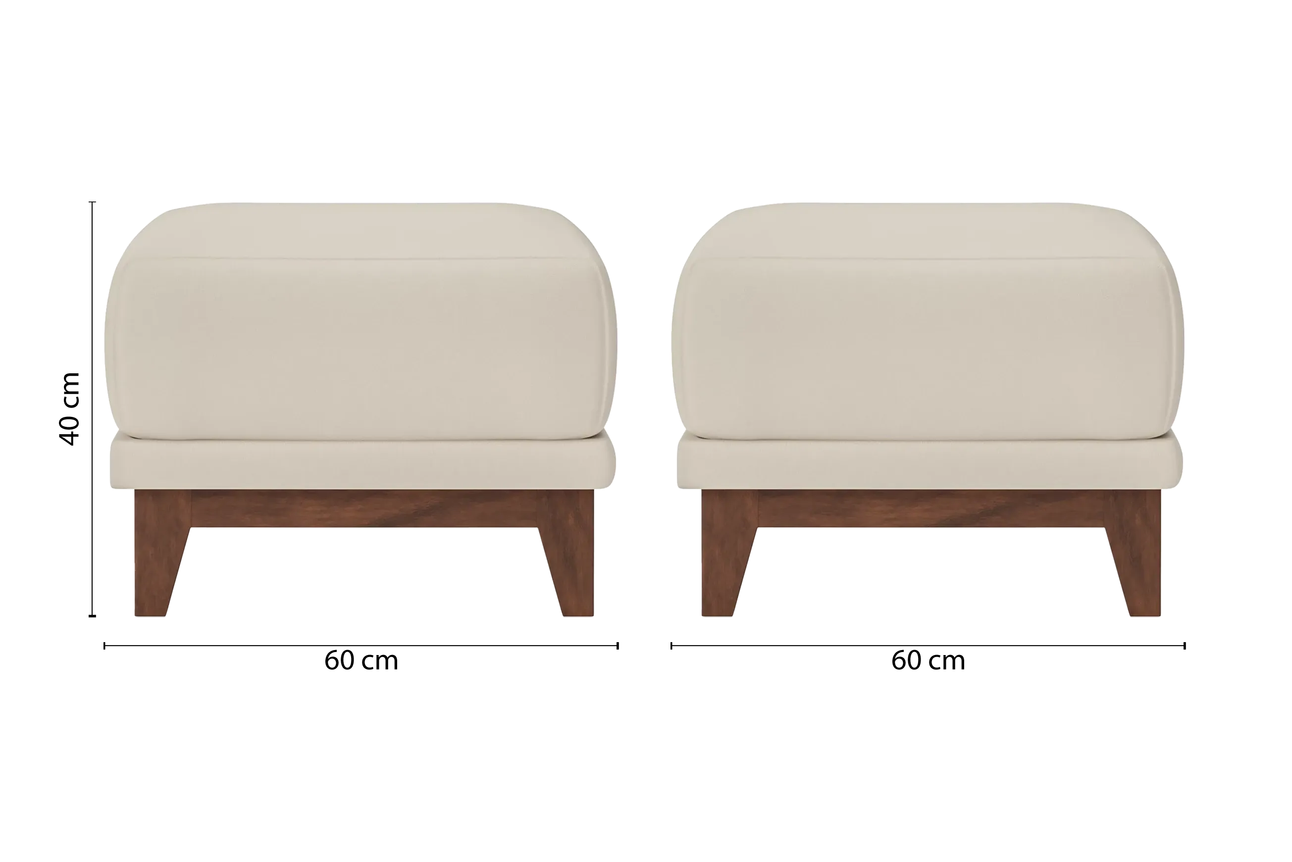 Lucca Ottoman Cream Leather