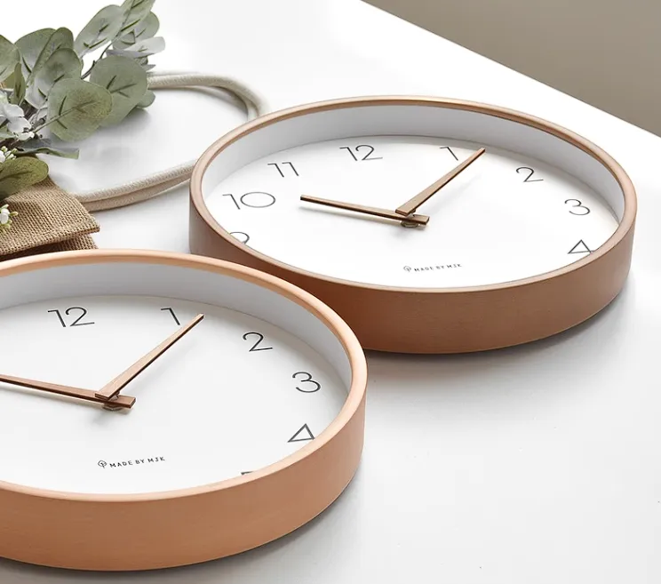 Modern Wooden Frame Wall Clock