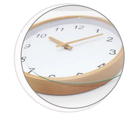 Modern Wooden Frame Wall Clock