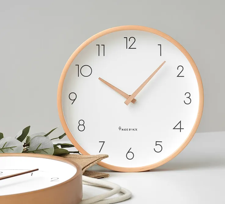 Modern Wooden Frame Wall Clock