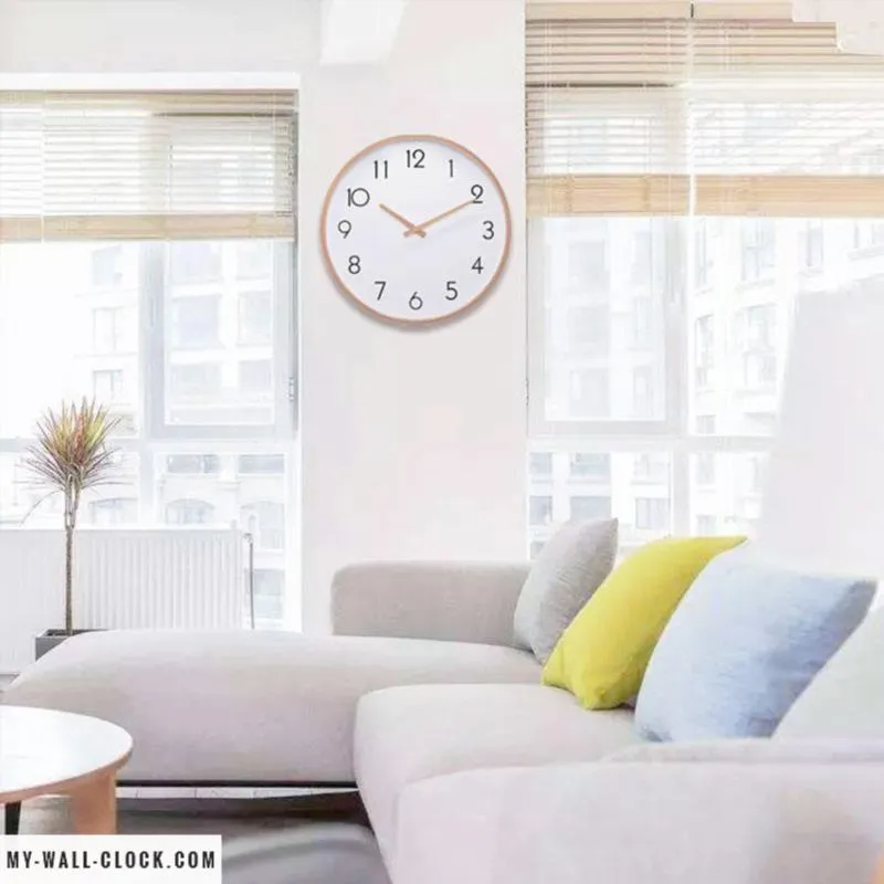 Modern Wooden Frame Wall Clock