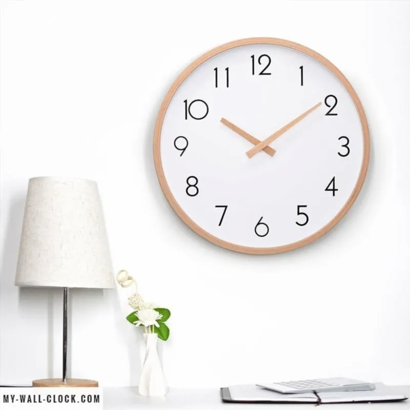 Modern Wooden Frame Wall Clock