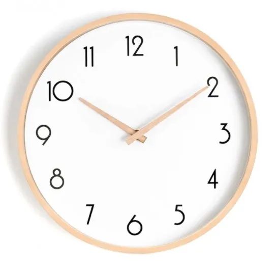 Modern Wooden Frame Wall Clock