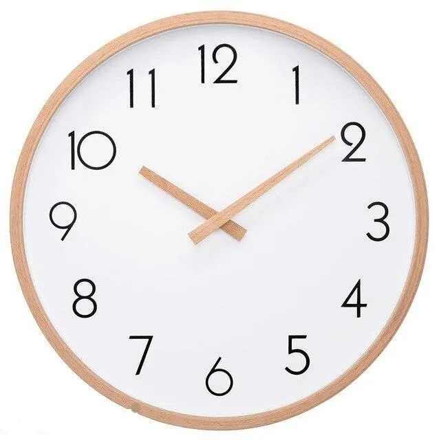 Modern Wooden Frame Wall Clock